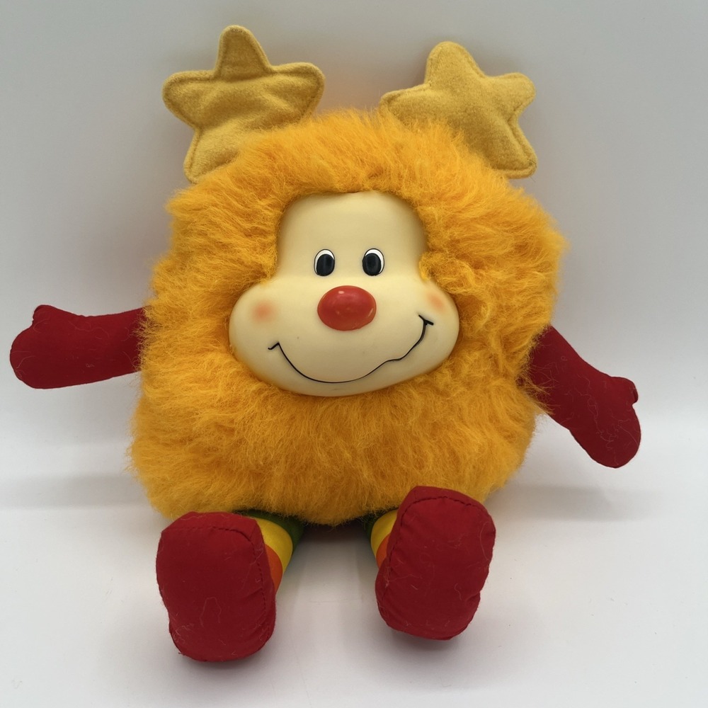 Vintage 1983 Rainbow Brite Merrily Sprite Plush 12" orange/yellow Girl Hallmark